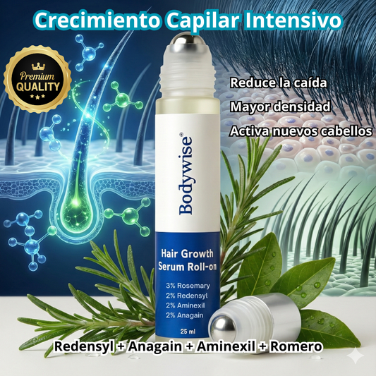Sérum Capilar Anticaída y Crecimiento – Redensyl + Anagain + Aminexil + Romero